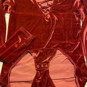 Hollister Pink Velvet Bodysuit